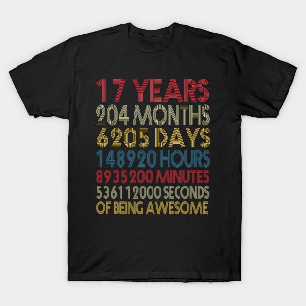 17 Years of being awesome T-Shirt by Wolfek246